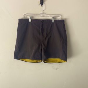 Outerknown Swim Trunks/Board Shorts Grey/Yellow 33”W 5” inseam